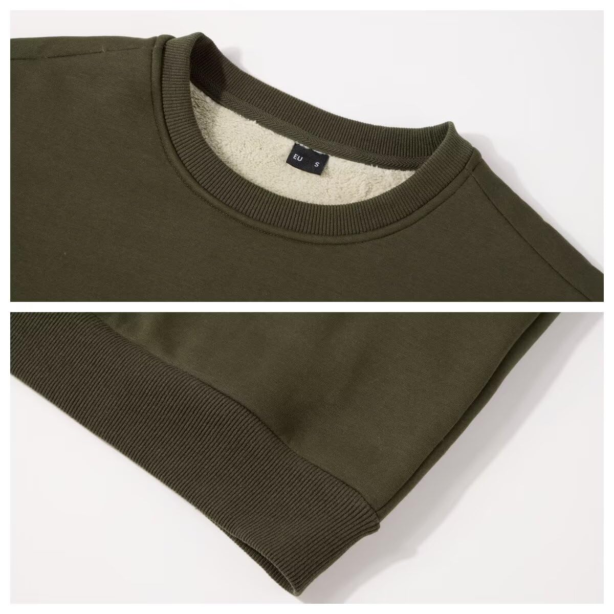 Hombres Polar Sudaderas Invierno Cuello Redondo Sweatshirt