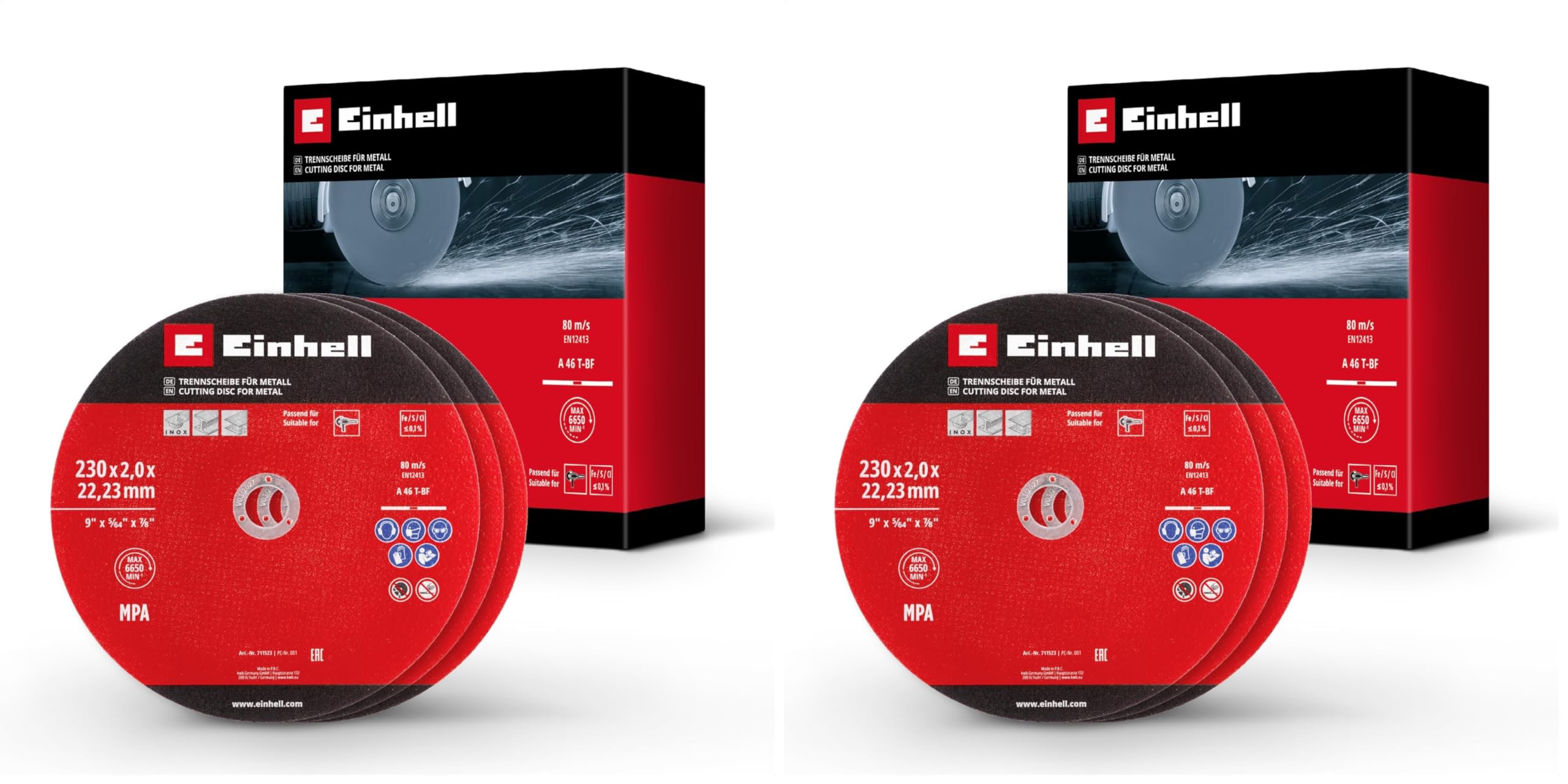 Disques à tronçonner le métal meuleuse d'angle 230 mm - 8