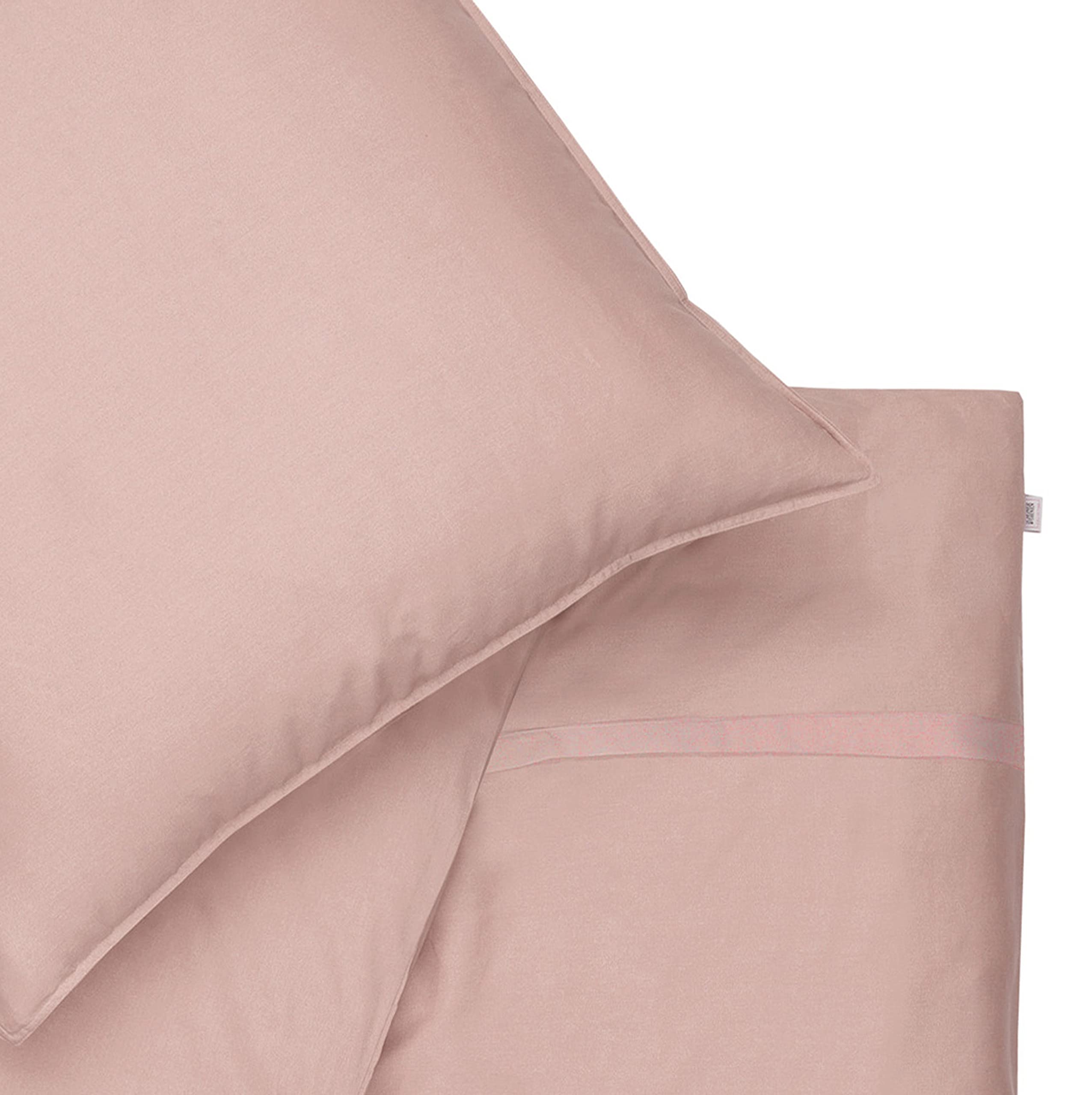 Pościel Pure 155 x 220 róża - pościel bawełna - zestaw pościeli z poszewką na poduszkę 4-częściowy - 2 x poszewka na poduszkę 80 x 80