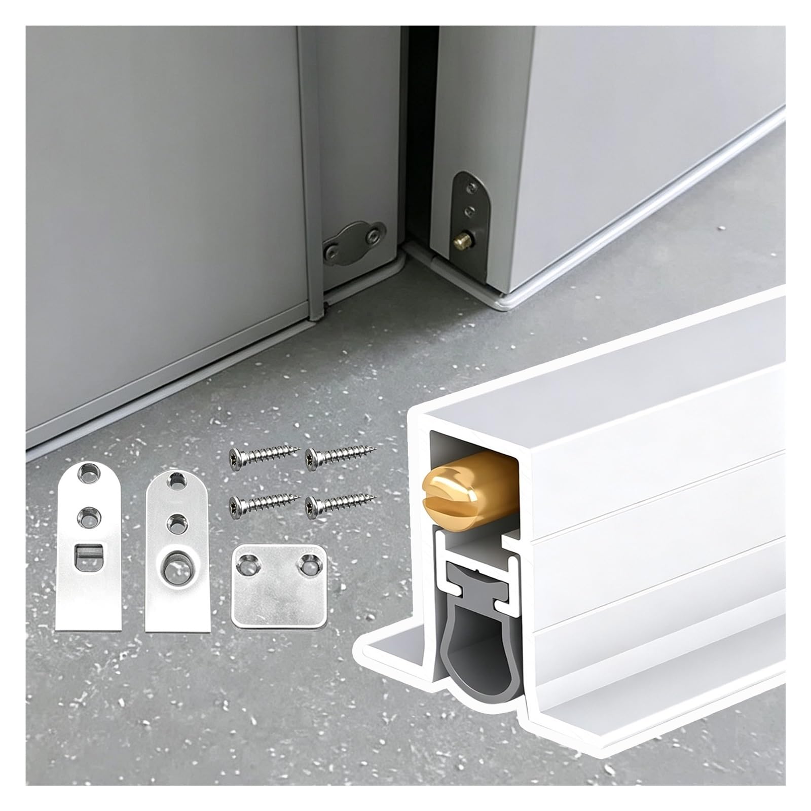 Burlete automático puerta insonorizante con sistema elevable