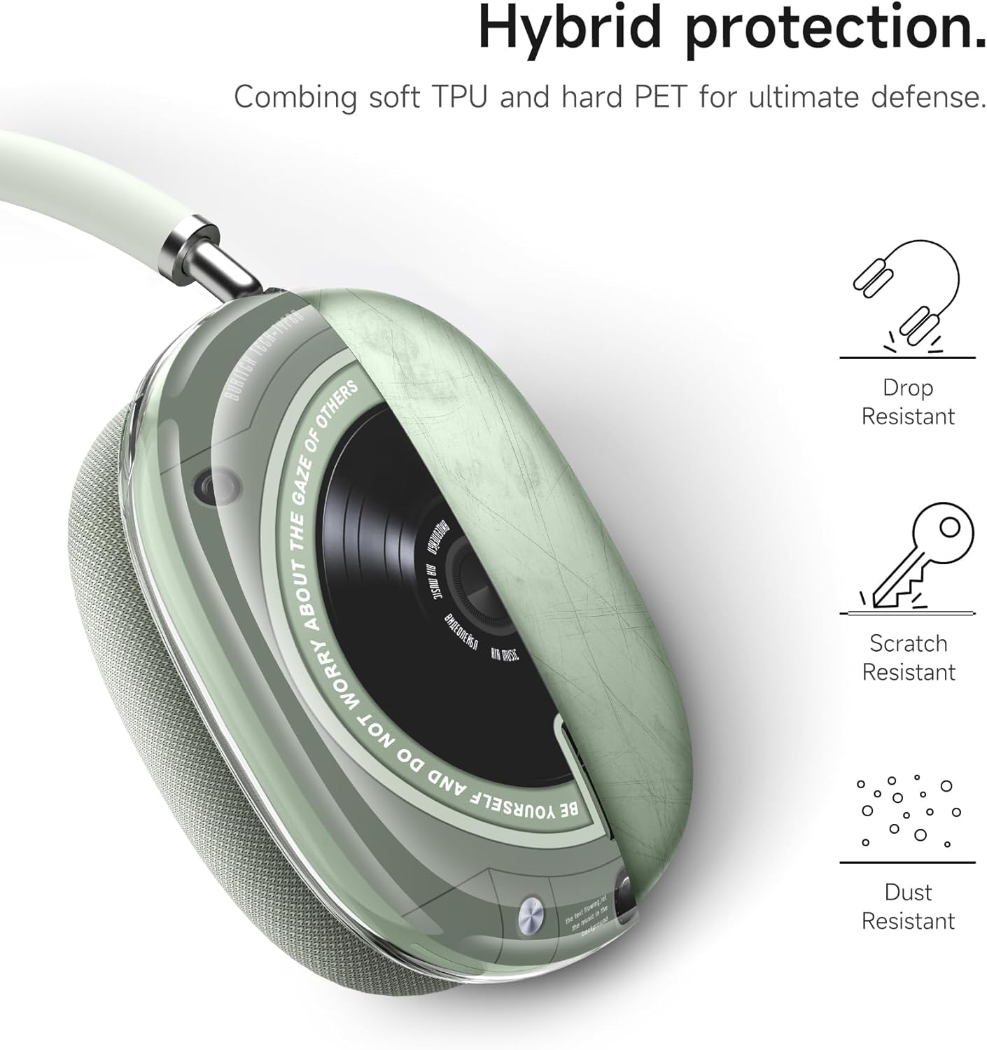 SURITCH for AirPods Max Case, TPU Anti-Scratch Ear Cups Cover for Apple AirPods Max - Green