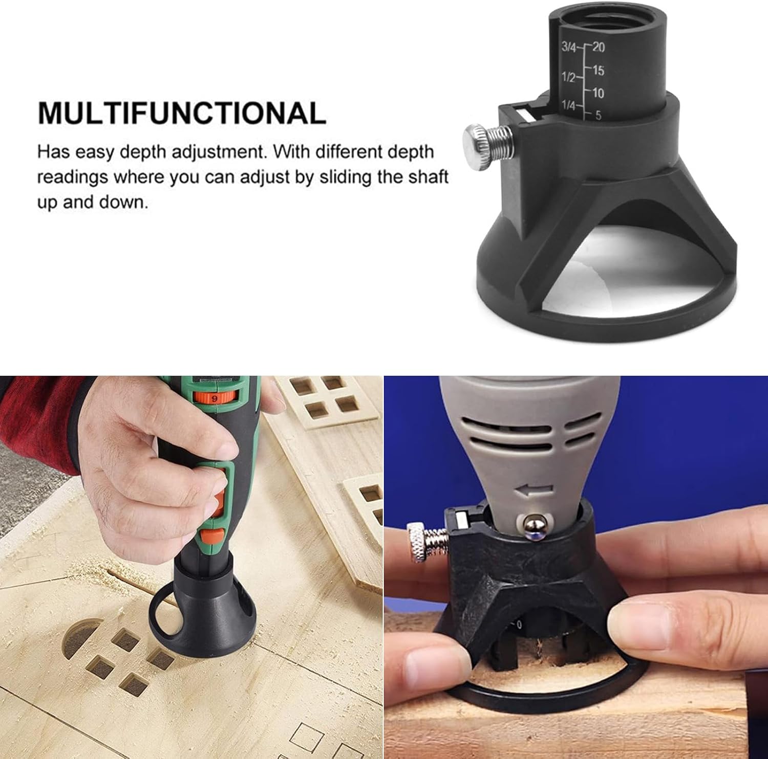 Professional Adjustable Cutting Kits Polishing Carving Grinding Locator for Rotary Tool Woodworking & Metalworking Tasks Precise Cutting Attachment