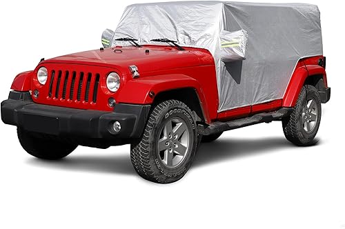RT-TCZ Cubierta de parasol de lluvia para automóvil 2007-2021 Jeep Wrangler JK JL 4 puertas, resistente al viento, al polvo, a los arañazos,