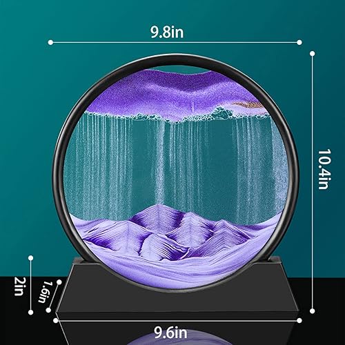 Miniatura 10 de Imágenes dinámicas de arena, increíble arte en movimiento, paisaje de arena de mar profundo 3D de vidrio, decoración relajante para aliviar