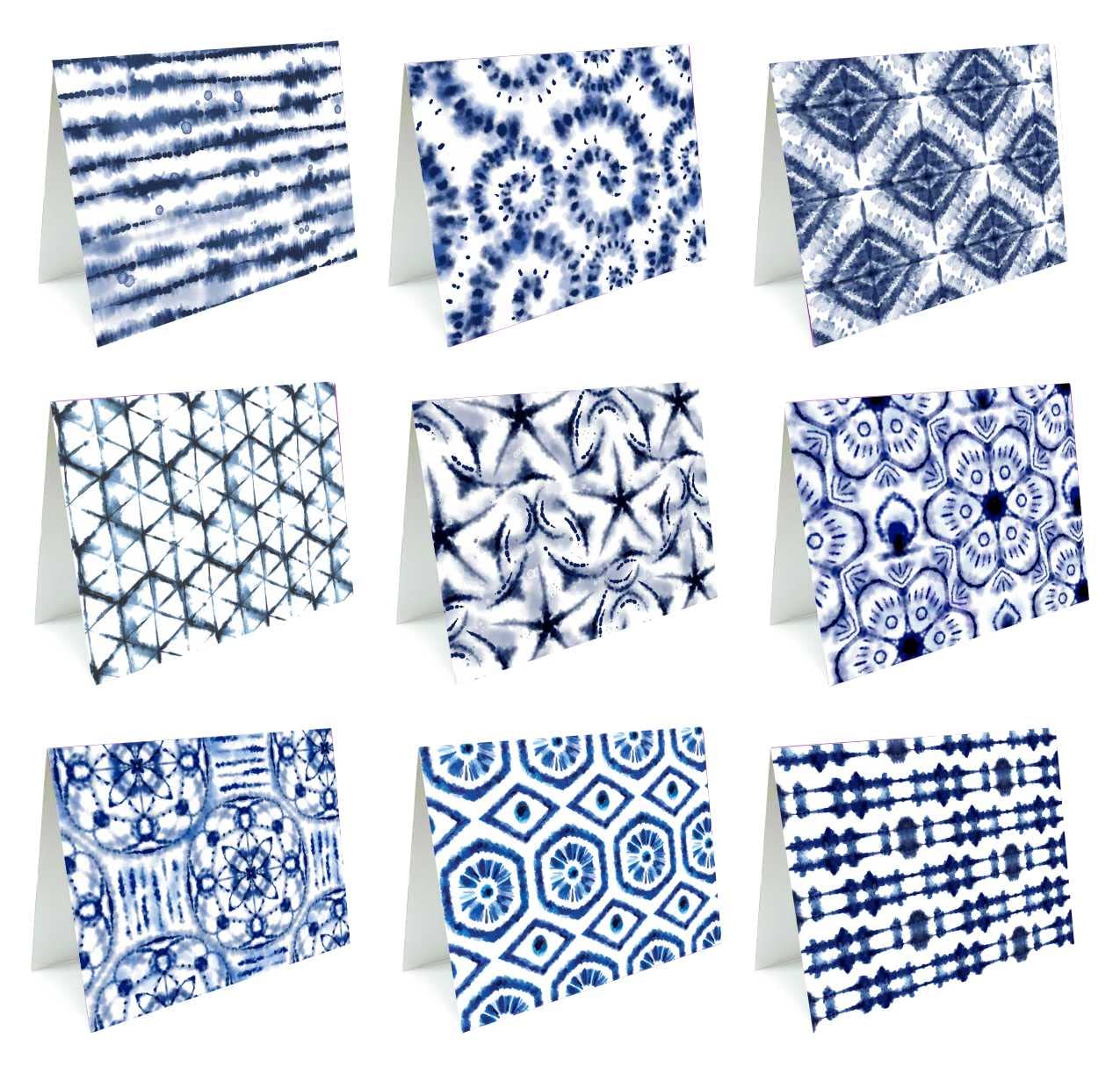 Mini Note cards 18 Different 3.9 x 2.9 Inch Blank Greeting Cards White Envelopes. 18 Unique Designs Note Cards with Envelopes Set