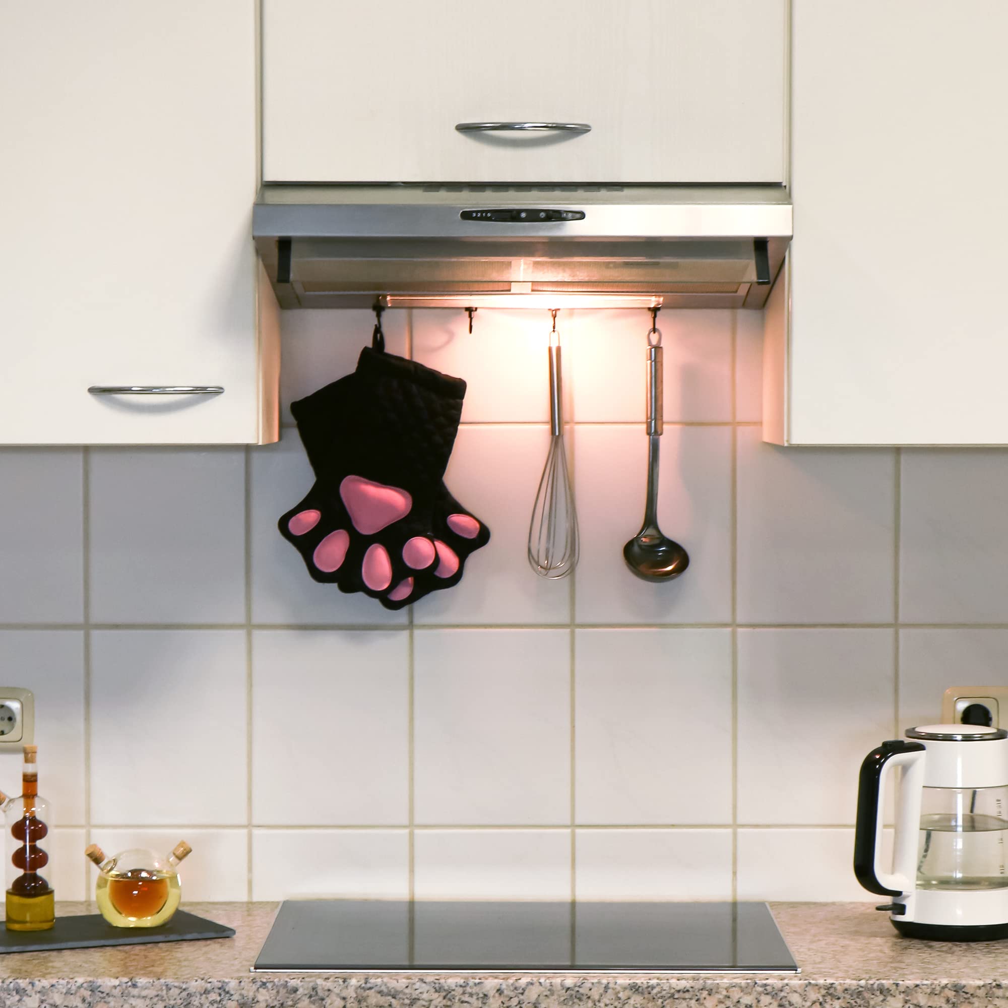 6 Ganci magnetici - potenti magneti per la casa e L'Ufficio - capacità di carico Fino a 8 kg - calamita per Frigorifero - aiutante Quotidiano - calamita (6 Pezzi - Nero)