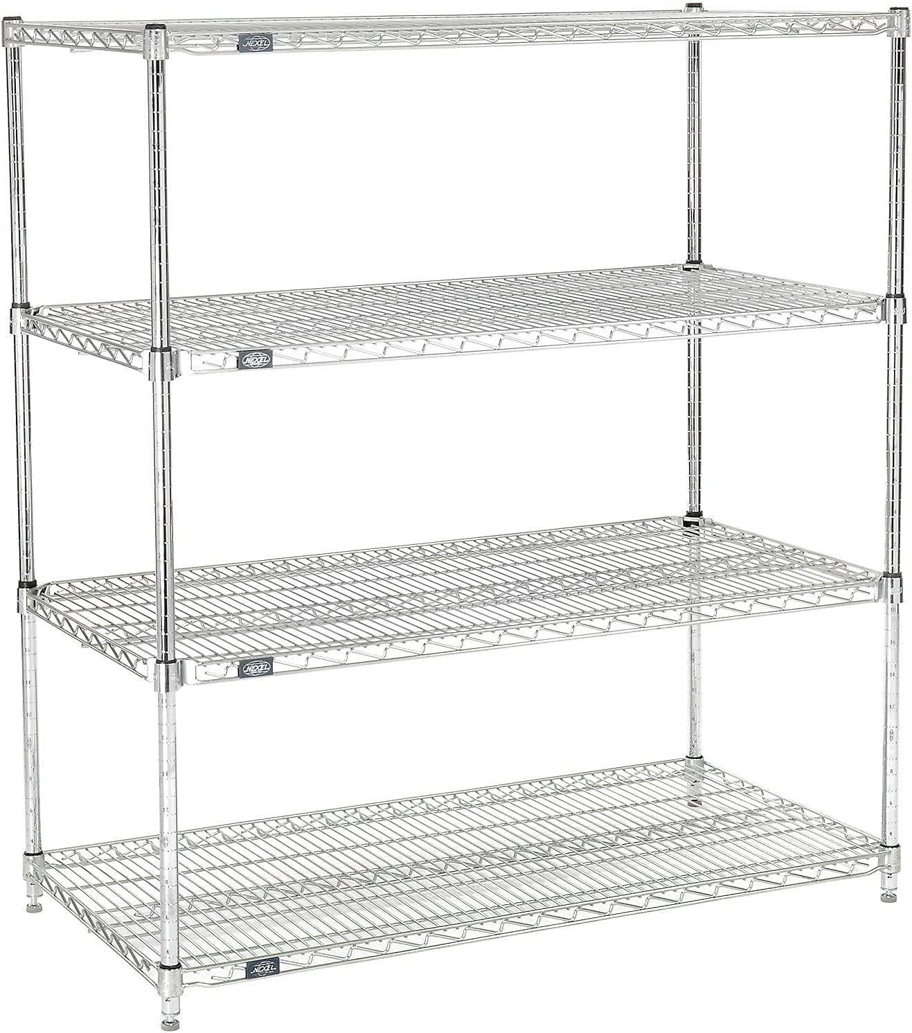 Nexel Quick Adjust Wire Shelving, PolyZBrite, 48 x 24 x