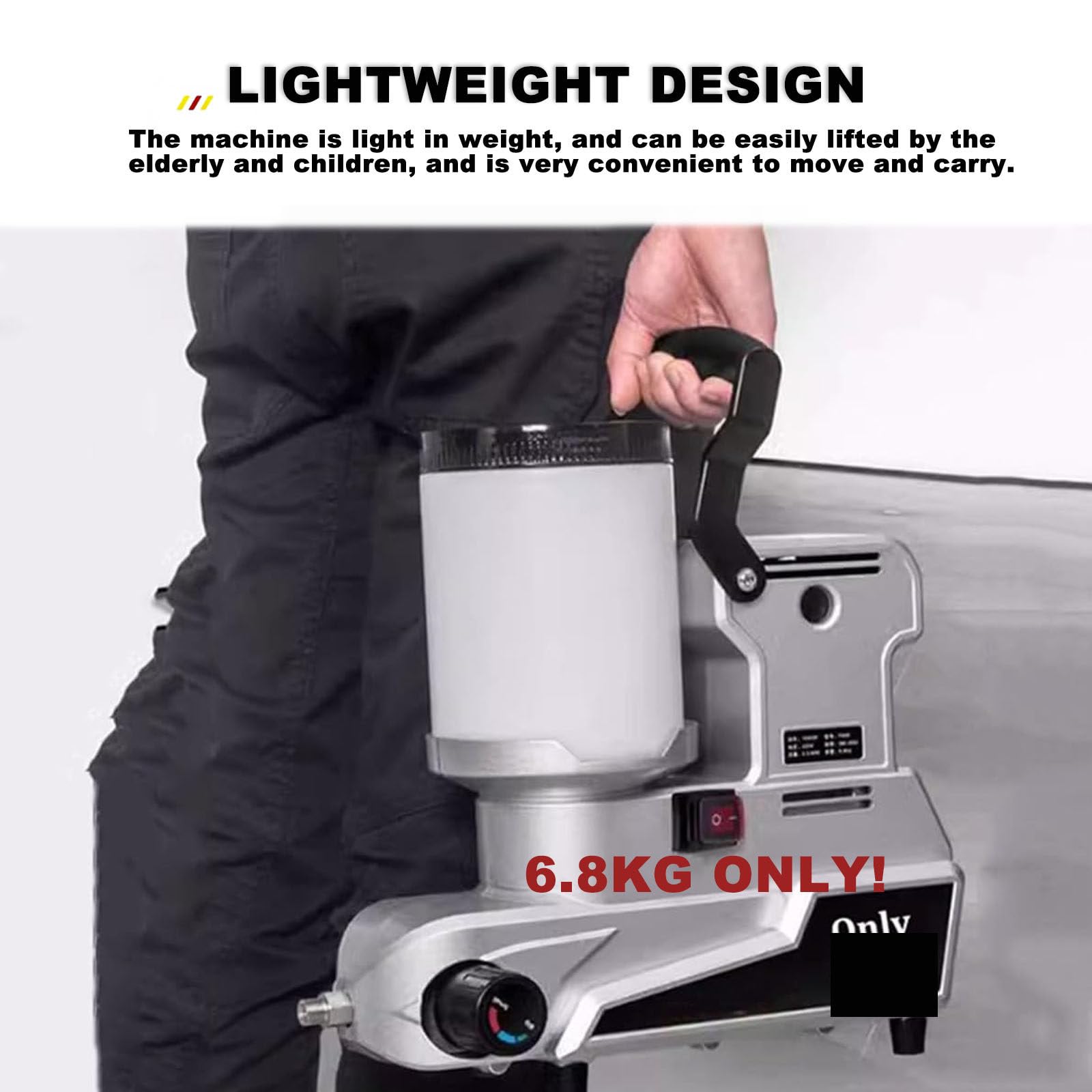 Pulverizador Sin Aire Eléctrico De 1600 W, Pulverizador De Pintura De Pared De Alta Presión De 2,5 L/Min con Tolva De 2 L De Capacidad, Manguera De 5 M.