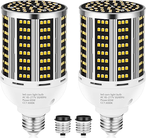 Miniatura 10 de Paquete de 6 bombillas LED de maíz de 50 W, 3000 K blanco cálido 6500 lm (equivalente a 500 W) de grado comercial E26/E39 lámpara LED de base Mogul