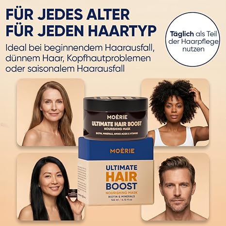 Haarwachstum Haarmaske gegen Haarausfall – Mit Biotin & Koffein – Fördert das Haarwachstum stärkt die Haarwurzel und unterstützt kräftigeres Haar – Für Frauen & Männer (Dreierset)