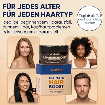 Haarwachstum Haarmaske gegen Haarausfall – Mit Biotin & Koffein – Fördert das Haarwachstum stärkt die Haarwurzel und unterstützt kräftigeres Haar – Für Frauen & Männer (Dreierset)