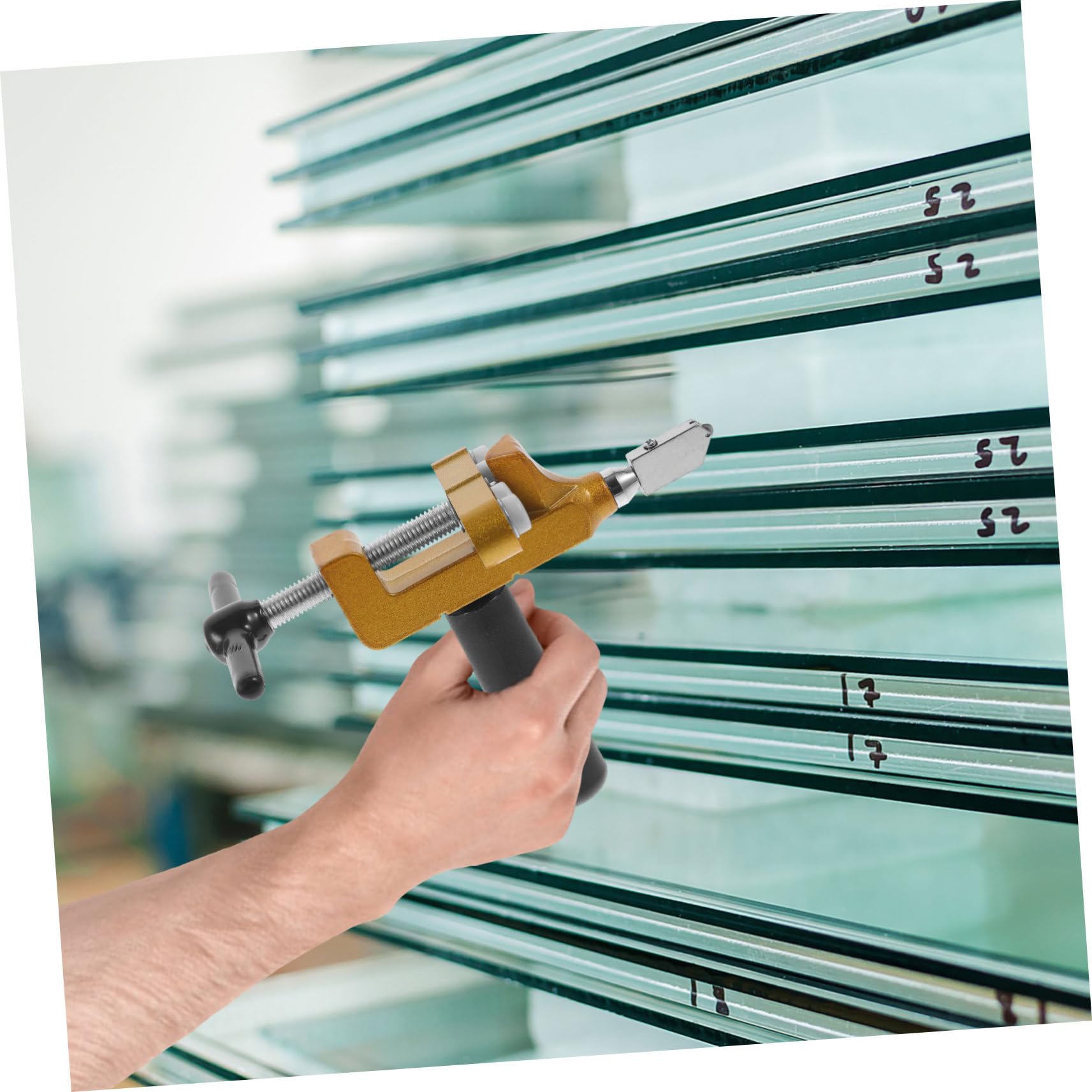 KONTONTY Tile Cutter Tools Hand Tile Cutting Tool 3-15mm Ceramic Divider Glass Breaker Efficient Cutting Random Color