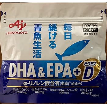 Amazon Ajinomoto Dha Epa ビタミンd 1粒入り袋 マルチ脂肪酸