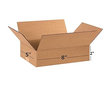 Box Brother 3 Ply Brown Corrugated Box_Packing Box Size: 8X5X2 Length 8 Inch Width 5 Inch Height 2 Inch Shipping Box Courier Box (Pack Of 25)
