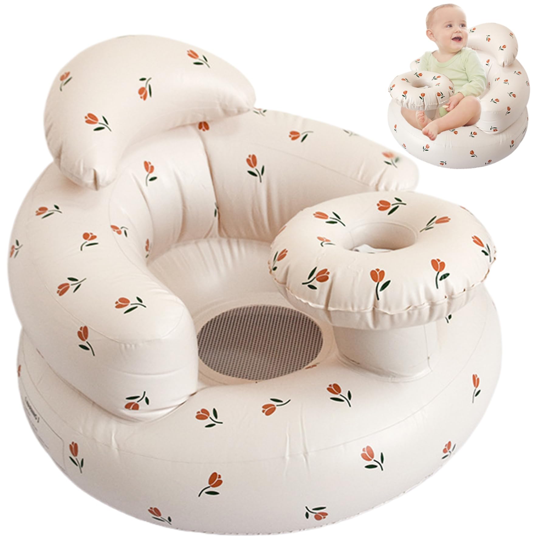 Chaise gonflable bébé étanche pour le bain et les repas nomades