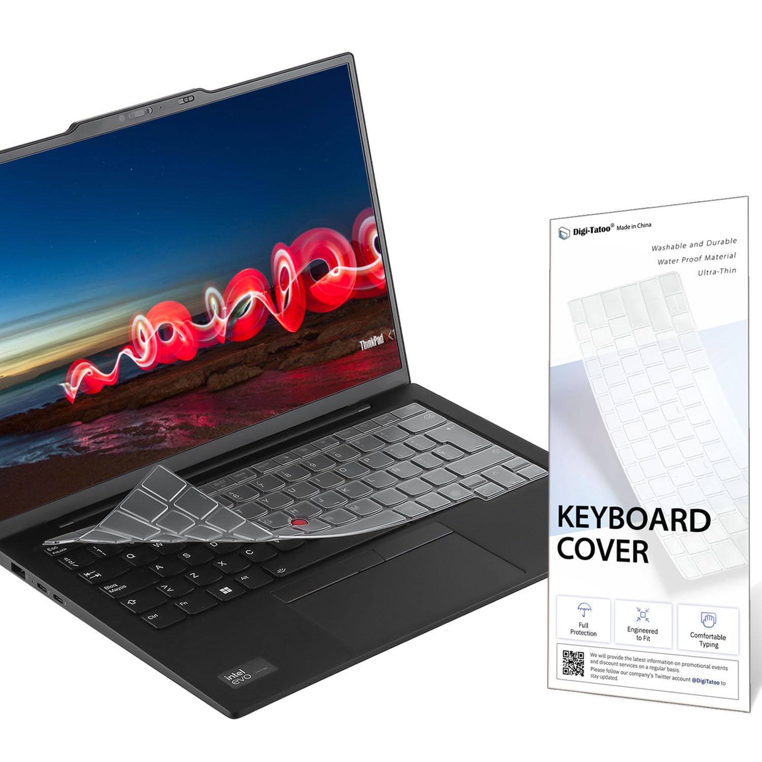 [Layout EU/UK] Copertura per tastiera compatibile con Lenovo ThinkPad E14 Gen 7 (2025) da 14 pollici, cover protettiva trasparente