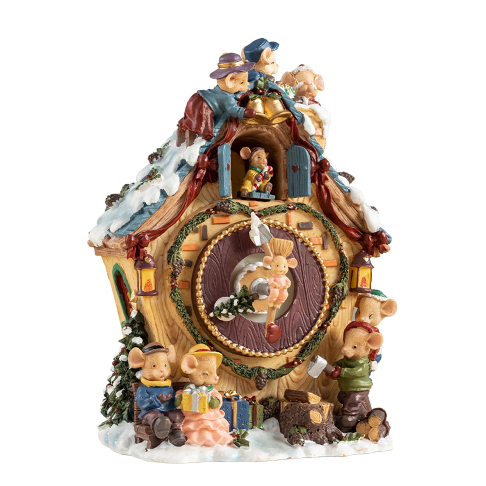 Caja De Música Giratoria Retro China, Decoración Navideña Eléctrica. Las Manecillas del Reloj Giran Al Ritmo De La Música. Música Incorporada. Ideal como Adorno O Regalo para Uso Personal