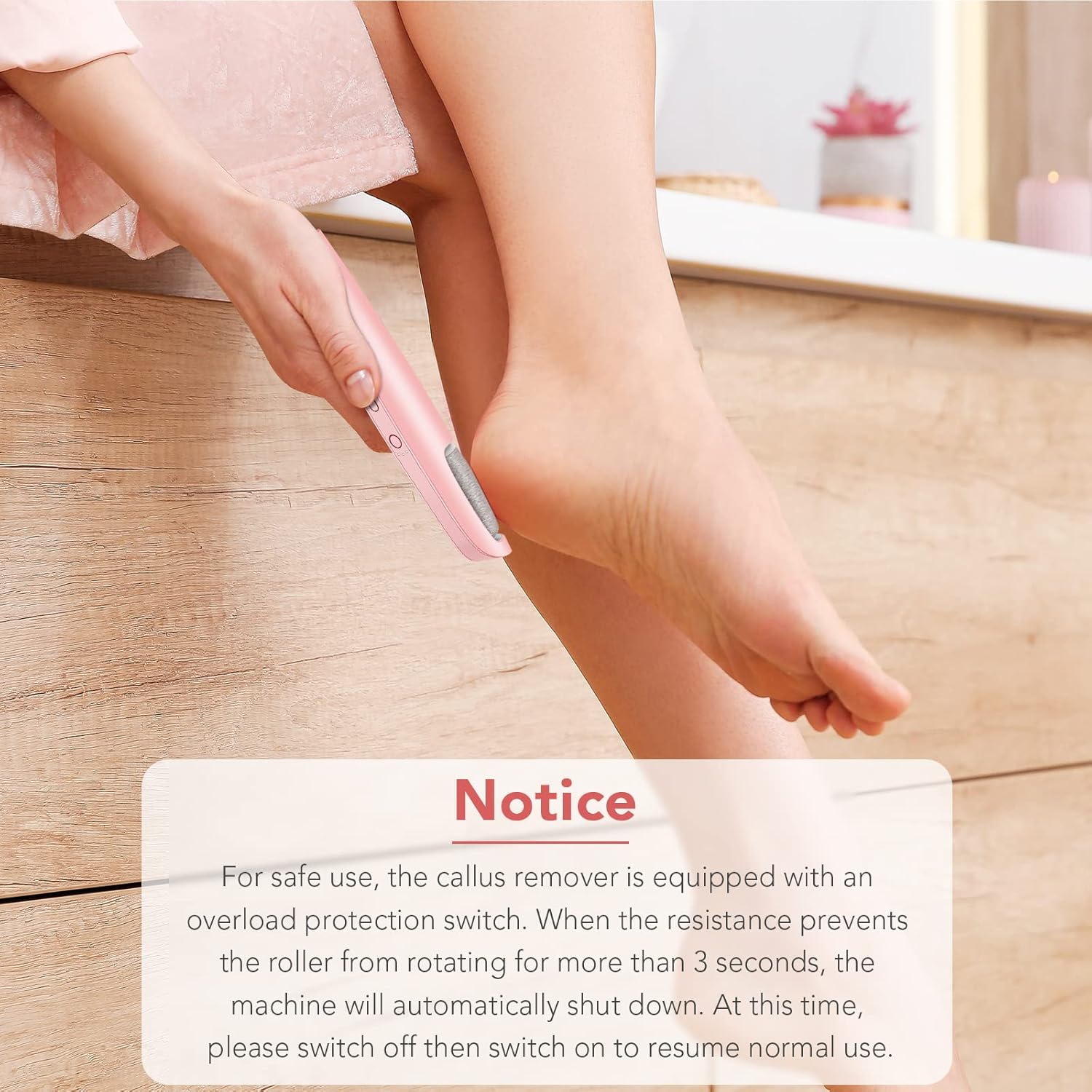 Electric Callus Remover for Feet, Professional Pedicure Kit Foot Scrubber for Dry, Dead, Cracked, Hard Skin, at Home Feet Spa Care Kit for Men & Women (Pink-A)