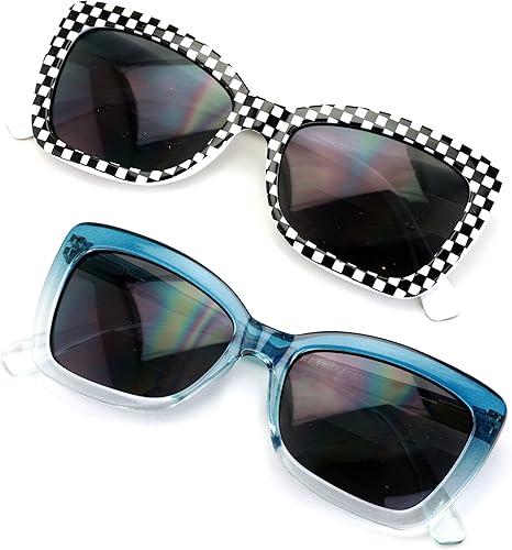 Miniatura 3 de V.W.E. BIFOCAL - 2 pares de lentes grandes para mujer, lentes de sol de lectura de mariposa, divertidas gafas de gato para exteriores