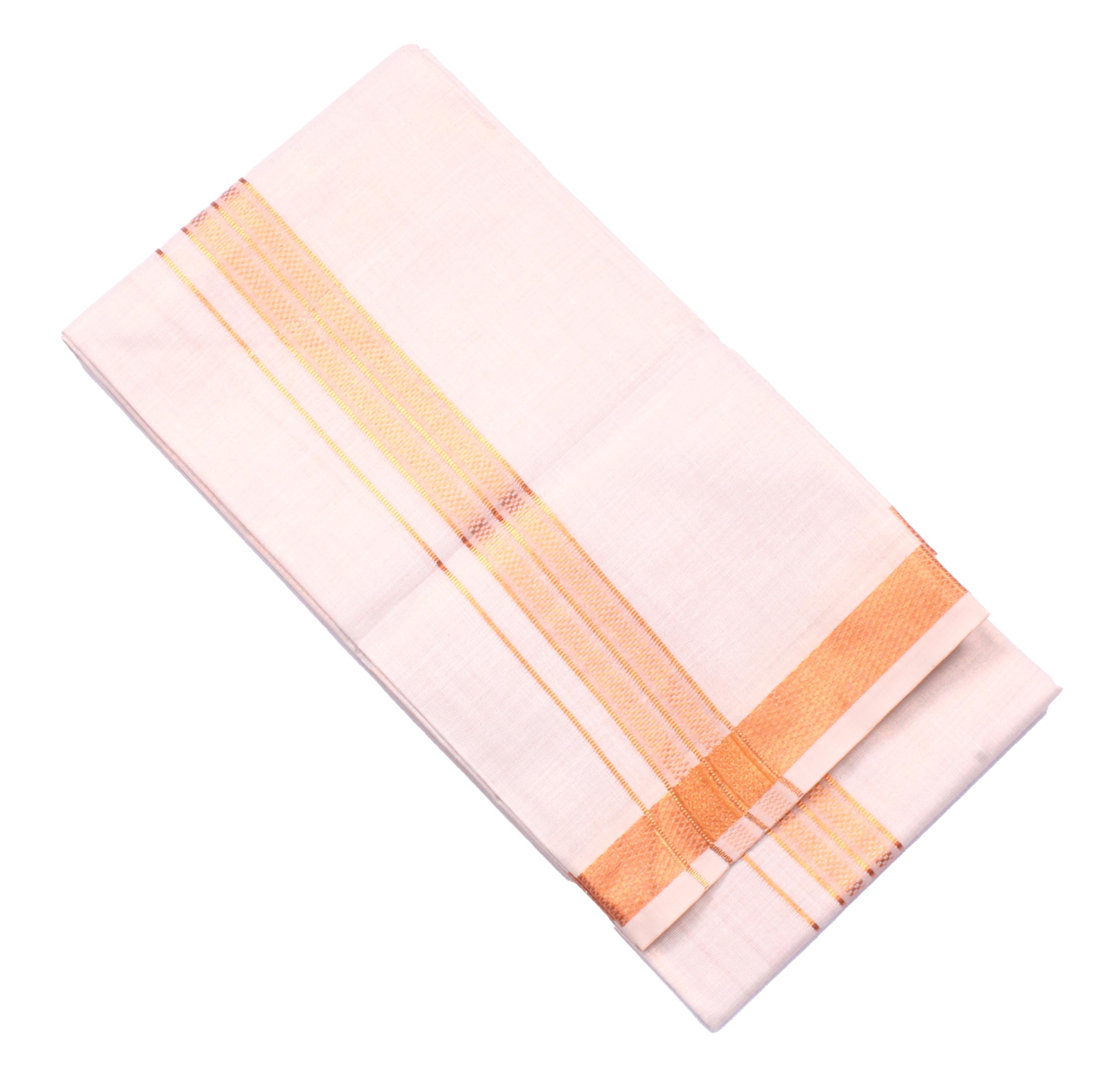 tharunsha elite Tissue Cotton Men's Single Dhoti/Wedding Dhoti/Festival Dhoti - 2 meter Set of - 1-picture-33
