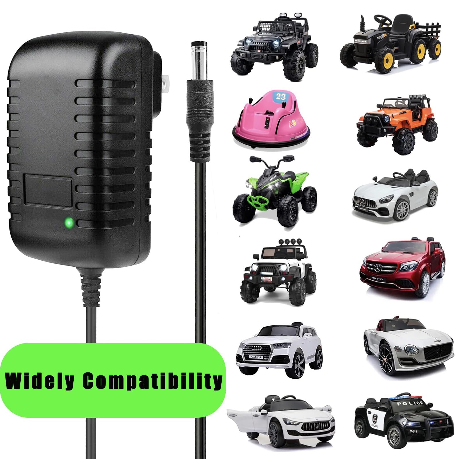 24V Charger for Kids Ride On Toys Car, 24 Volt Battery Charger Replacement for SUV Car Ride, Best Choice, Kid Trax, Dynacraft Powered Wheel Charging