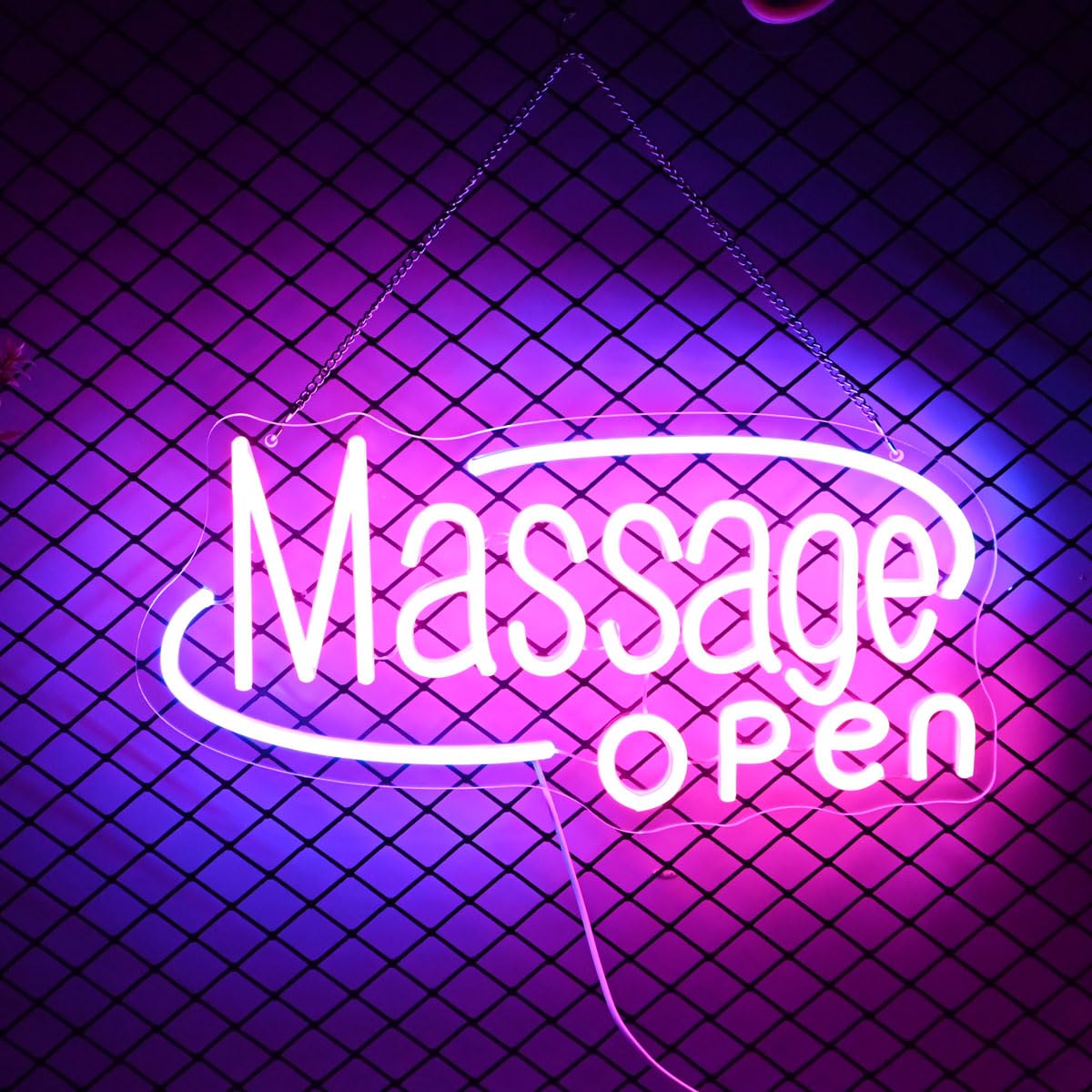 Massage Open Neon Sign - Inviting Glow for Your Spa or Wellness