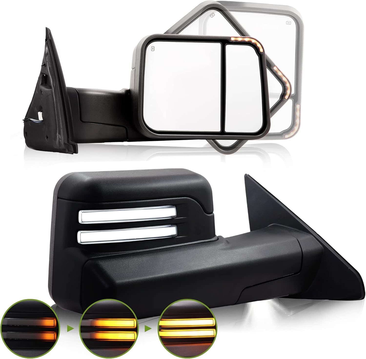SIZIOM Switchback Towing Mirrors for 20092018 Dodge Ram
