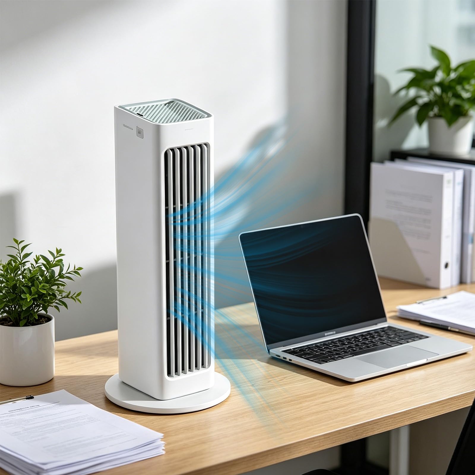 Breezamax Aire Acondicionado,Qinux Breezamax,2026 Personal Portátil Y Súper Silencioso,Ideal Para El Hogar,La Oficina,El Dormitorio (Blanco)