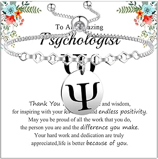 Psychologist Necklace Psychology Psychologist Psi Symbol Necklace Thank You Psychotherapist Gifts