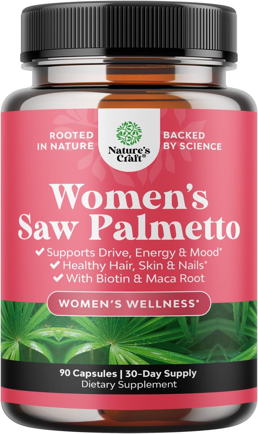 Saw Palmetto for Women - Hair Support - 90 Capsules