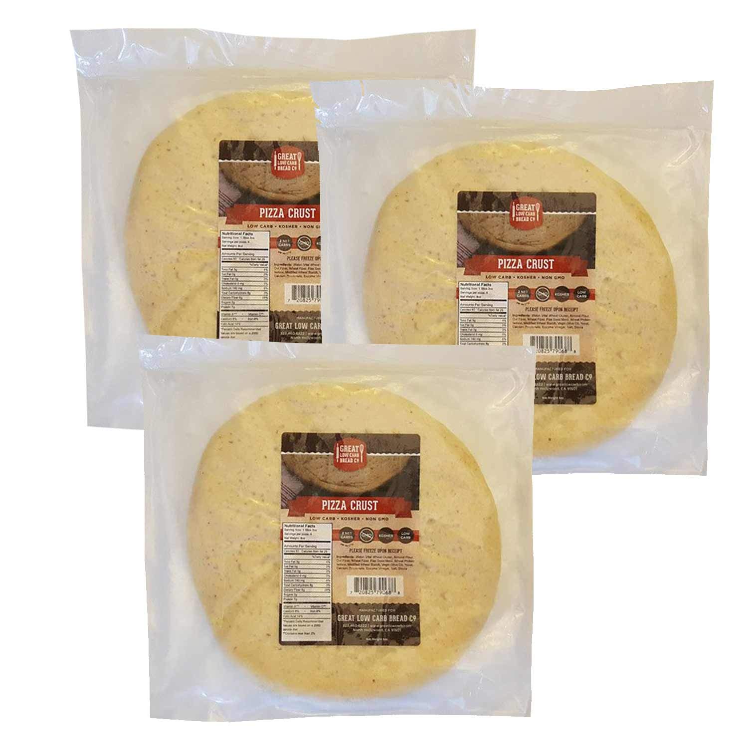 Low Carb Pizza Crust, 8 oz., Great Low Carb Bread Company (3 Pack)