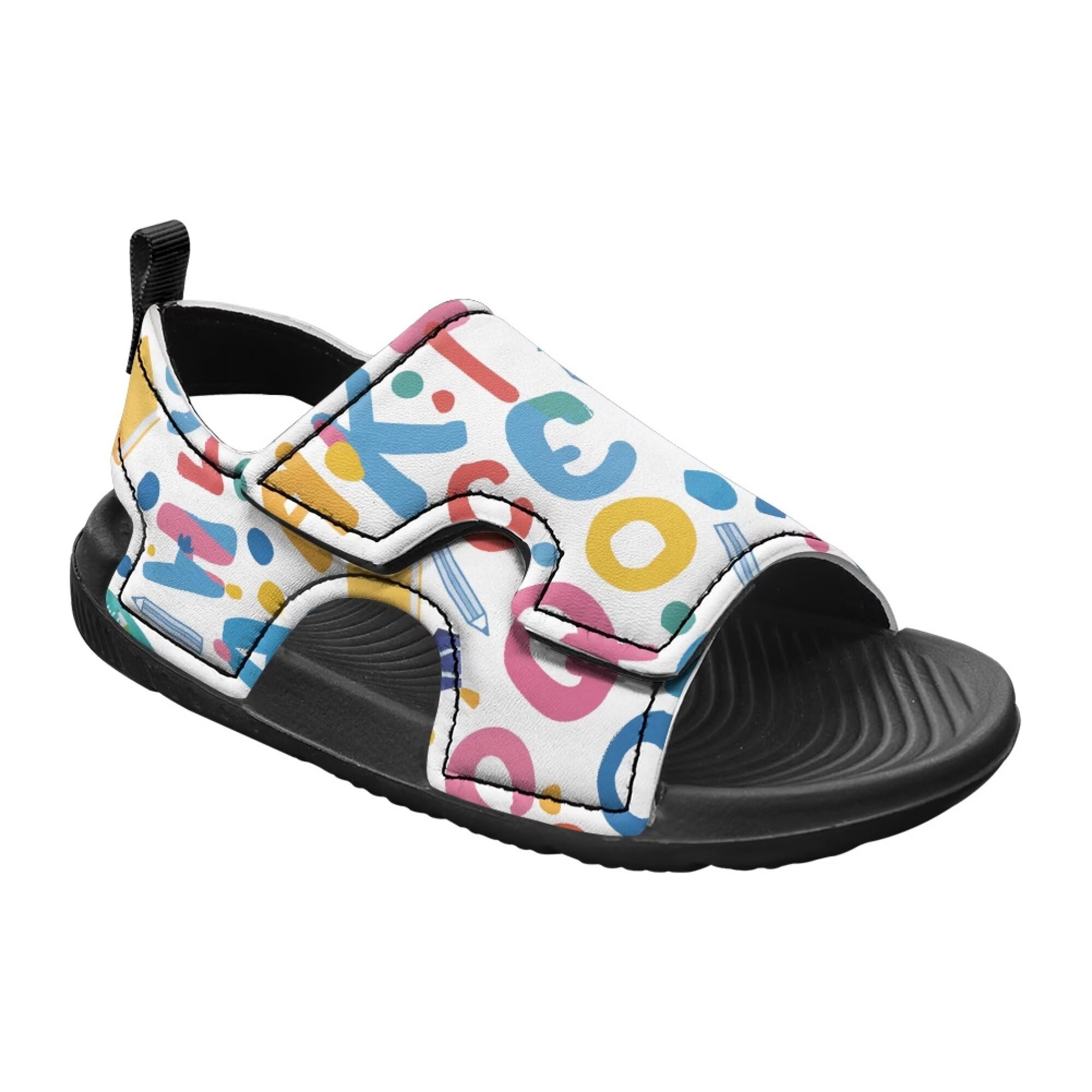Rerteryuro FunnyToddler Sandals Boys Size 11 Comfortable Kids Sandals Boys Anti-Slip Kids Slides for Beach Pool Outdoor Adjustable Summer Shoes for Little Kid/Big Kid