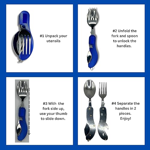 Miniatura 7 de Four Brothers Stainless Steel Camping Cutlery and Kitchen Utensil Set