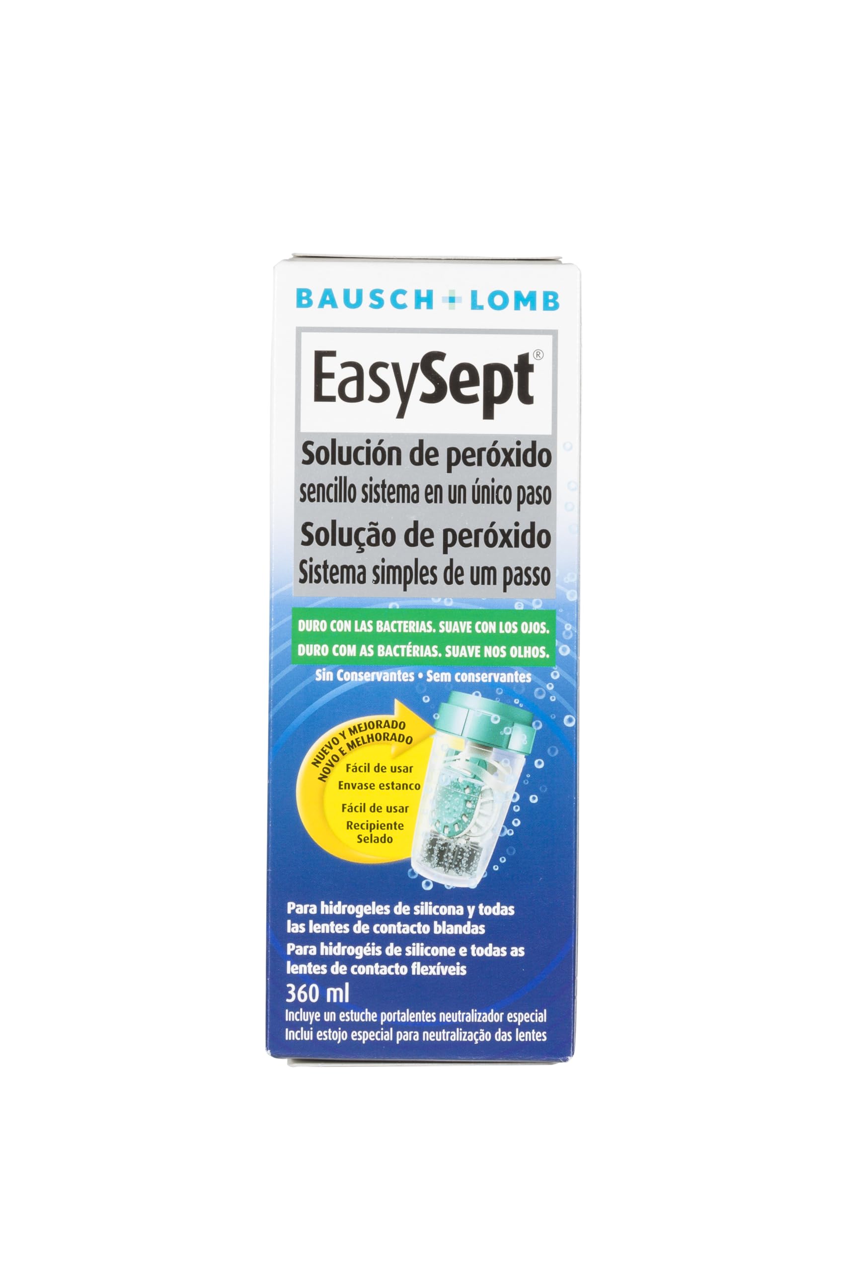 Bausch + Lomb Easysept Solución de lentes de contacto 360ml para lentes de contacto blandas