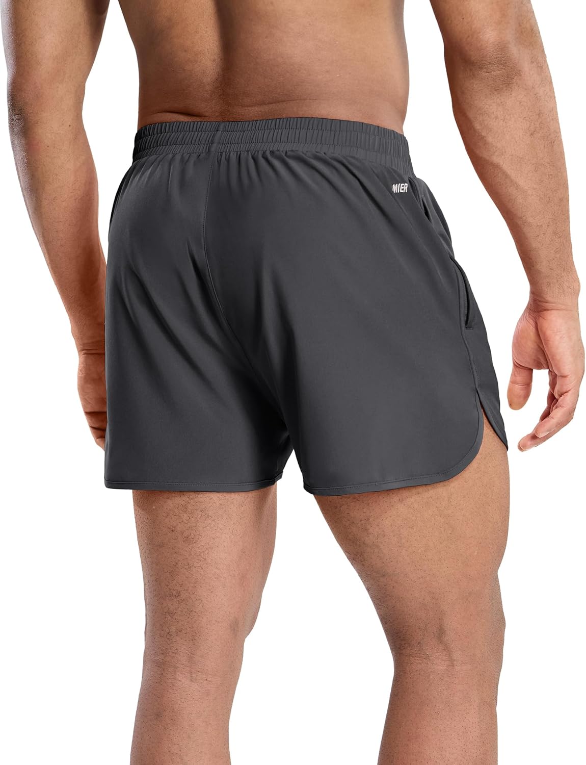 MIER Men’s Athletic Running Shorts with Brief Liner 3 Inch Quick Dry Lined Shorts with Zipper Pockets for Gym Workout - Image 6