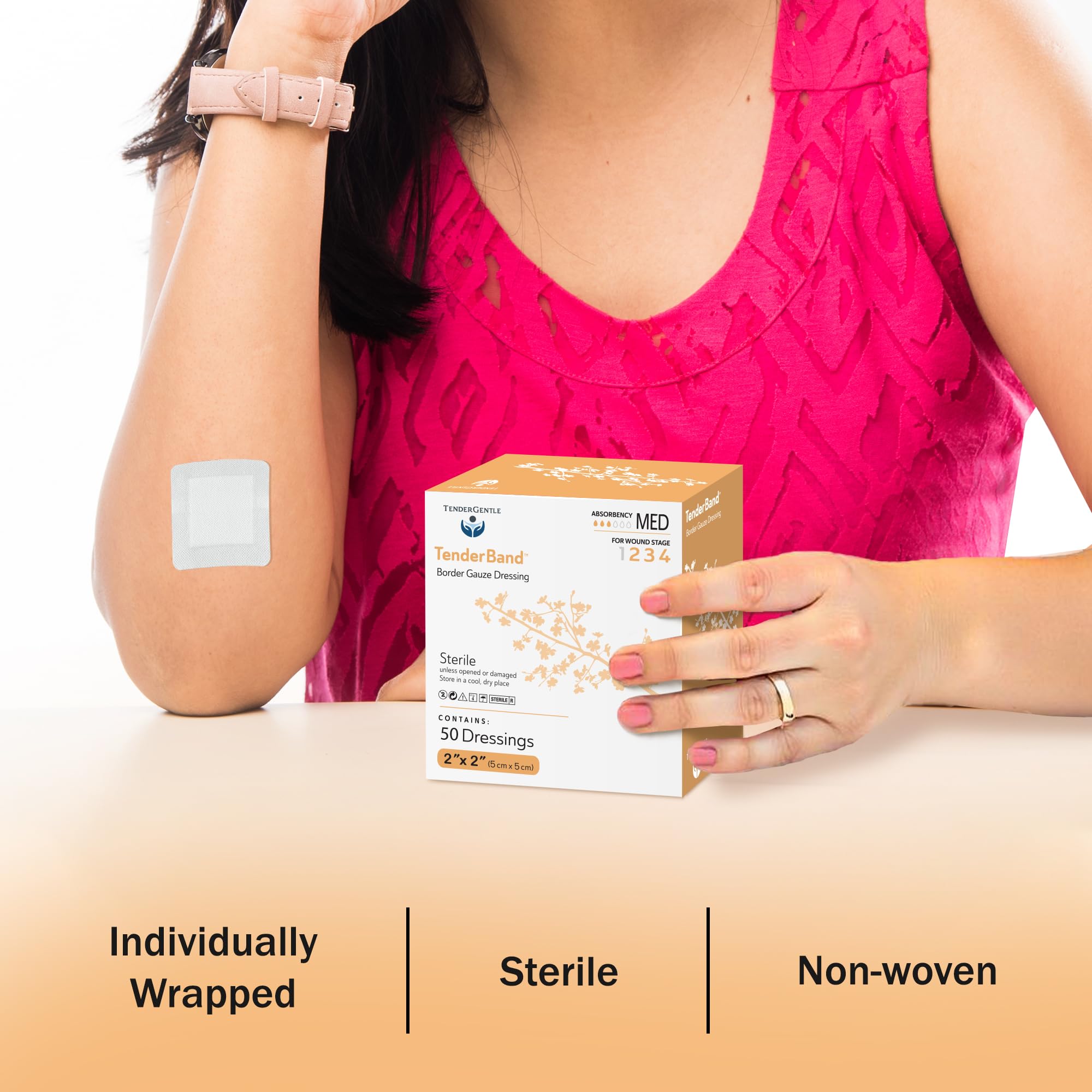 Island Dressing Bordered Gauze 2x2-50 Gauze Bandages for Wound Protection - Good for Hospitals, Medical Facilities, First Aid Kits, and More — Amazon image 3