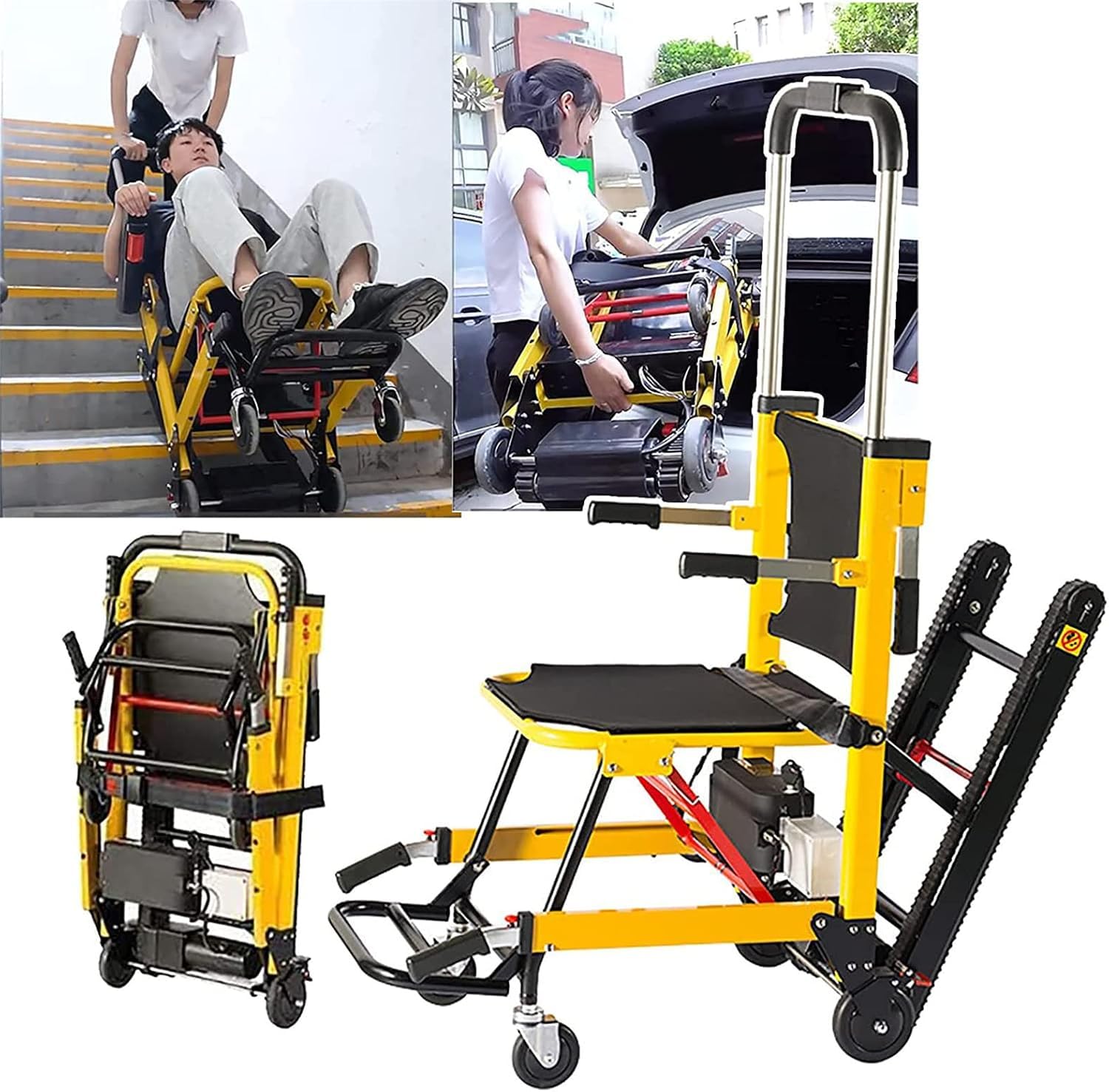 Subescaleras eléctrico, carretilla para facilitar el transporte por escaleras, elevador manual para sillas de ruedas para personas mayores y discapacitadas, solución de movilidad práctica y segura.