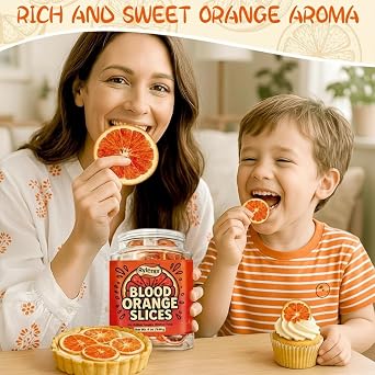 Rylenor 5oz Dried Dehydrated Blood Orange Slices for Cocktails Baking