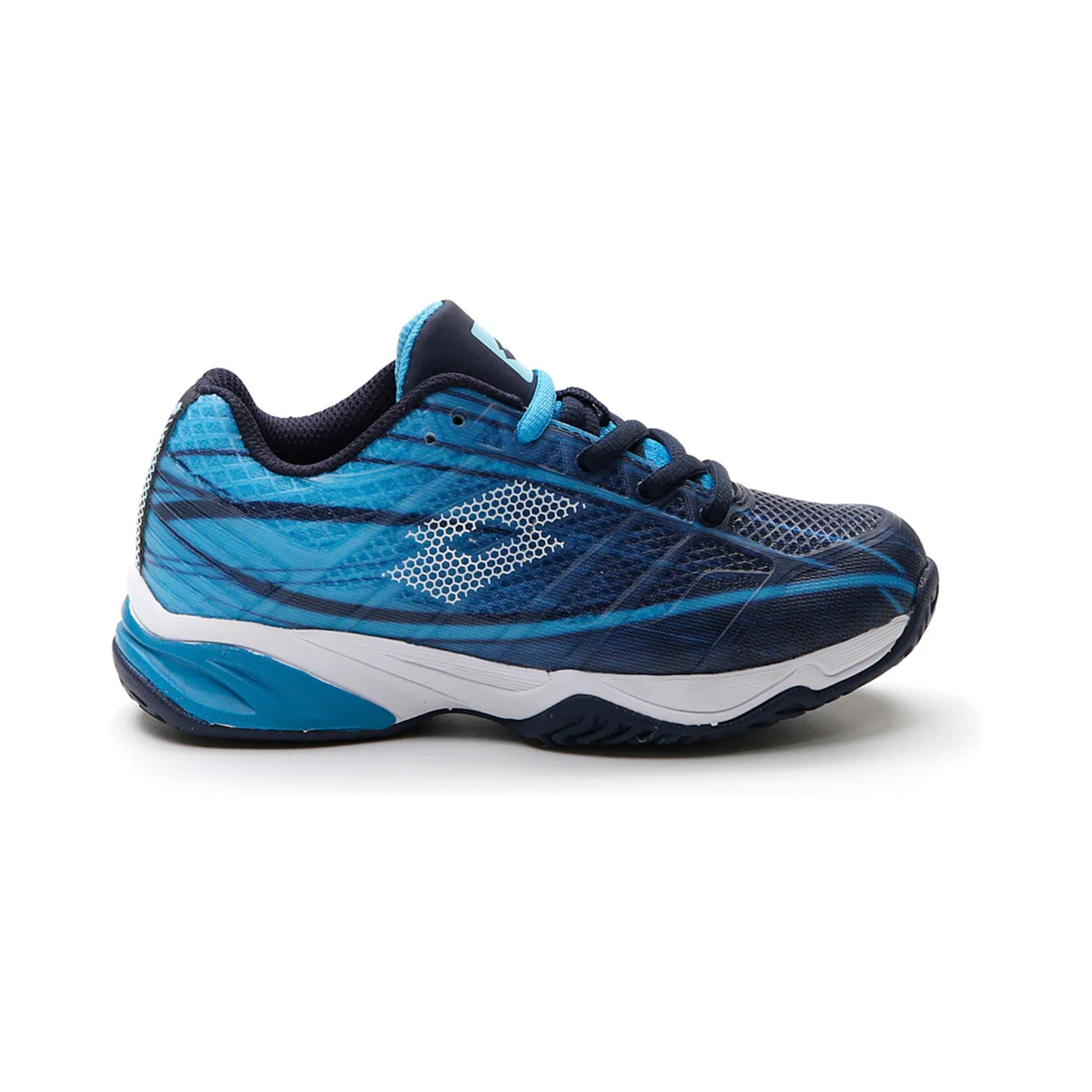 Lotto Bambini Mirage 300 AC Scarpe da Tennis Scarpa per Tutte Le Superfici Blu - Bianco 35