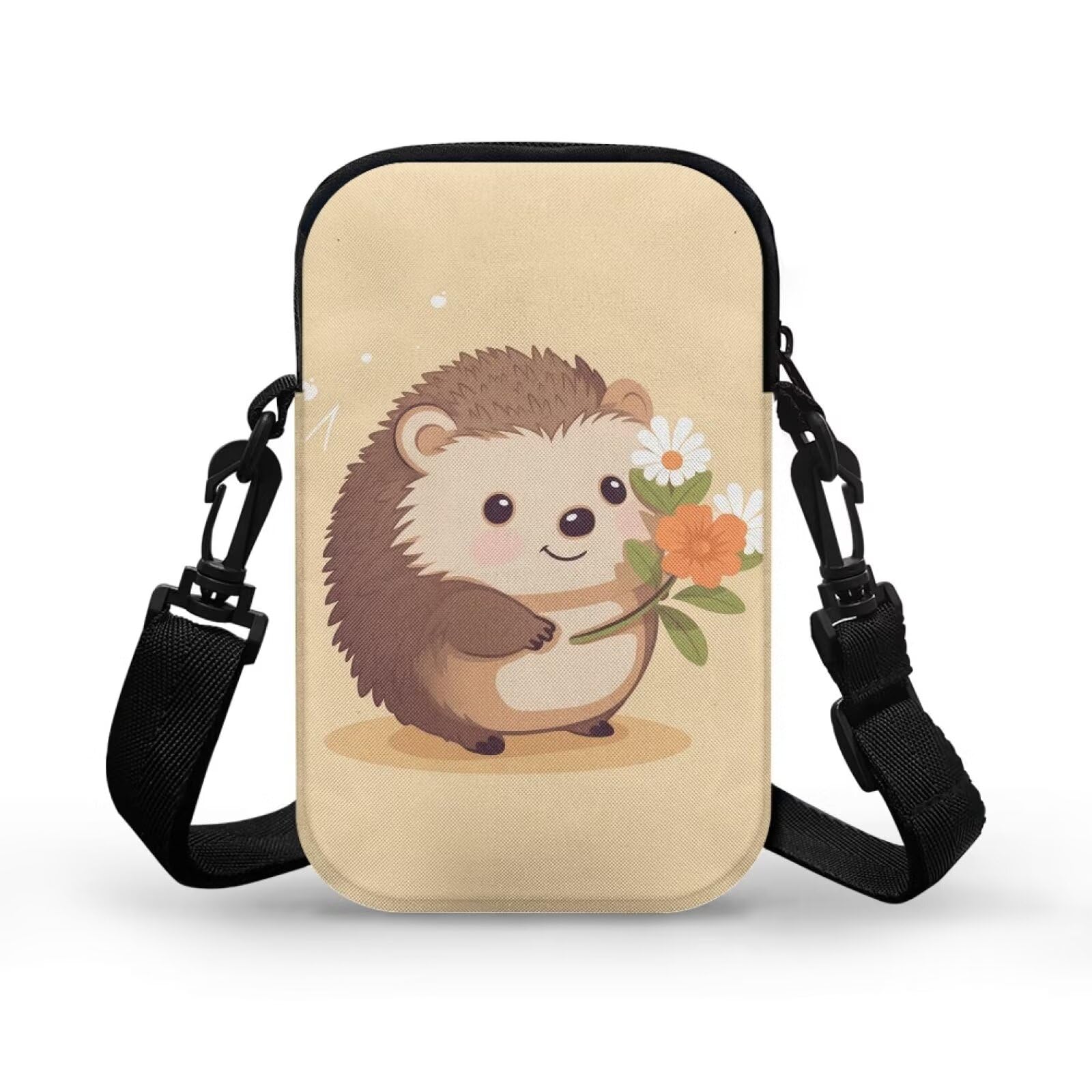 Zanxiantu Hedgehog Little Girl Cell Phone Purse Women Crossbody Bag Small Messenger Pouch Travel Wallet Rectangle Mini Shoulder Purse