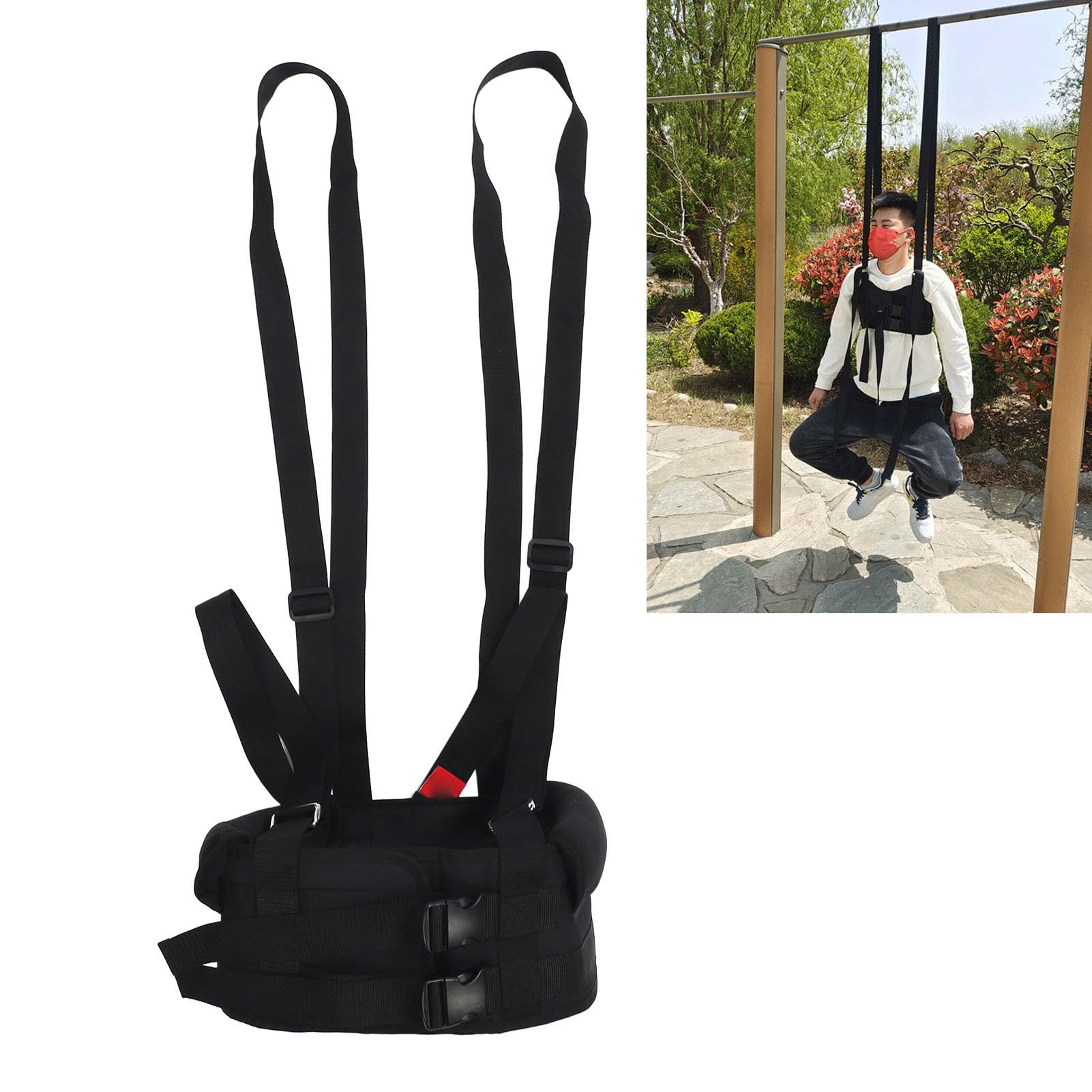 Dioche Hanging Back Stretcher for Discomfort Relief, Spinal Decompression Harness with Thickened Pads for Herniated Disc and Muscle Spasms, Release Pressure and Increase Back Stretch, #511