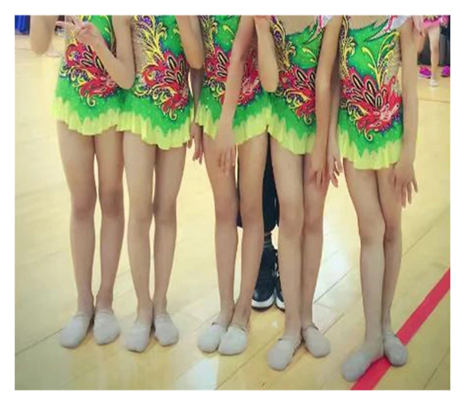 Punteras Gimnasia Ritmica Niña Calcetines de Punto Medio for niñas, for Gimnasia rítmica, for salón de Baile, for Yoga
