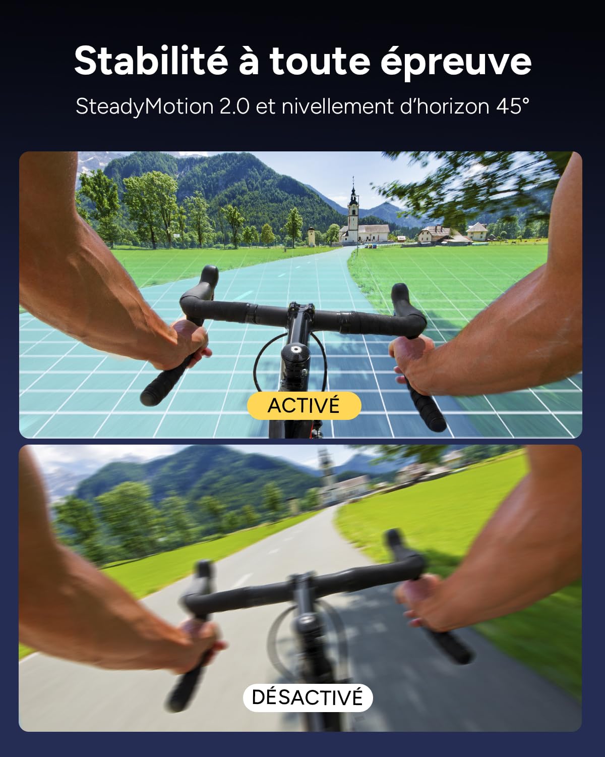 SJCAM SJ6Ultra Camera Sport 4K 30FPS 20MP WiFi Action Cam Double Écran LCD,166° Grand Angle,Stabilisation 6 Axes EIS, Étanche 30M,2 Batteries,pour Vlog Moto Vélo,Plongée
