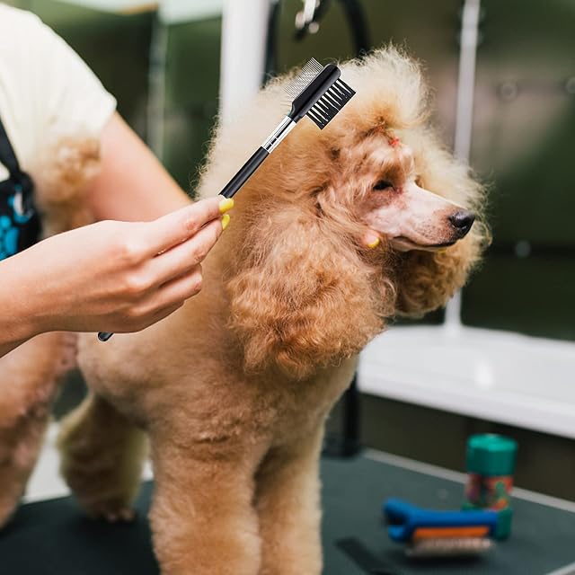 Foto 2 de 7 de Peines de Lágrimas de Perro,2 PCS Peine de Ojos de Perro Peine Removedor de Manchas de Lágrimas de Doble Cara…