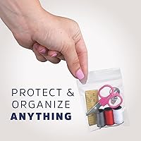 Vista 5 de Bolsas transparentes con cierre de 4 mil, 2.5 x 3 pulgadas, caja de 1000 unidades, marca GPI