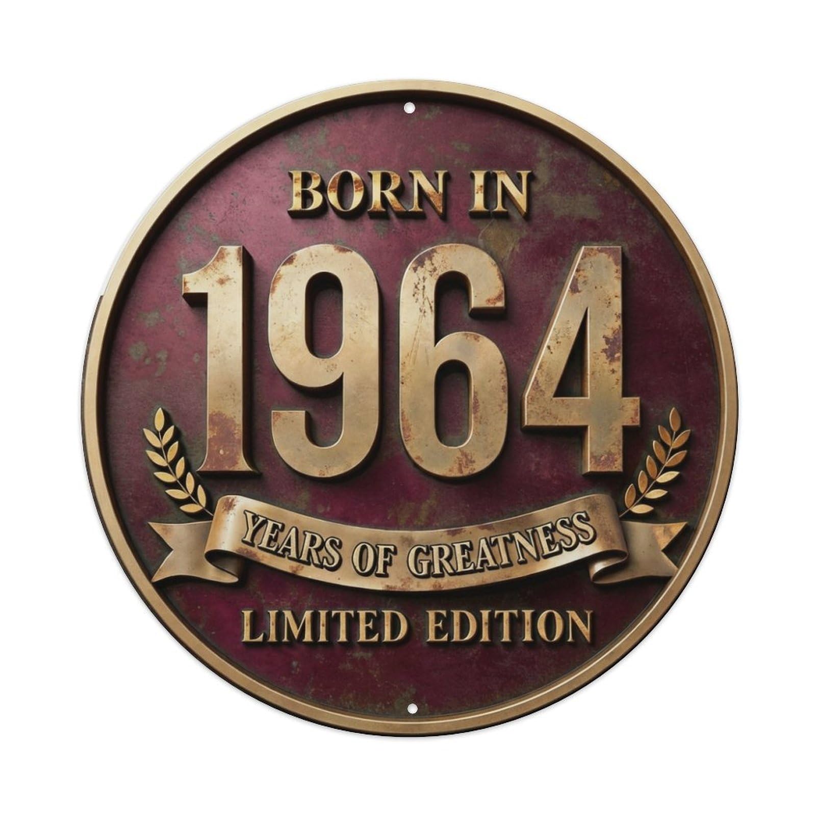 Born In 1964 Years Of Greatness Classic Style Metal Tin Sign