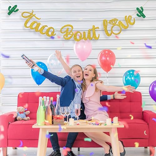 Vista 8 de Dalaber Cartel de amor de Taco Bout, temática de fiesta mexicana, boda, compromiso, despedida de soltera, decoración de fiesta de despedida