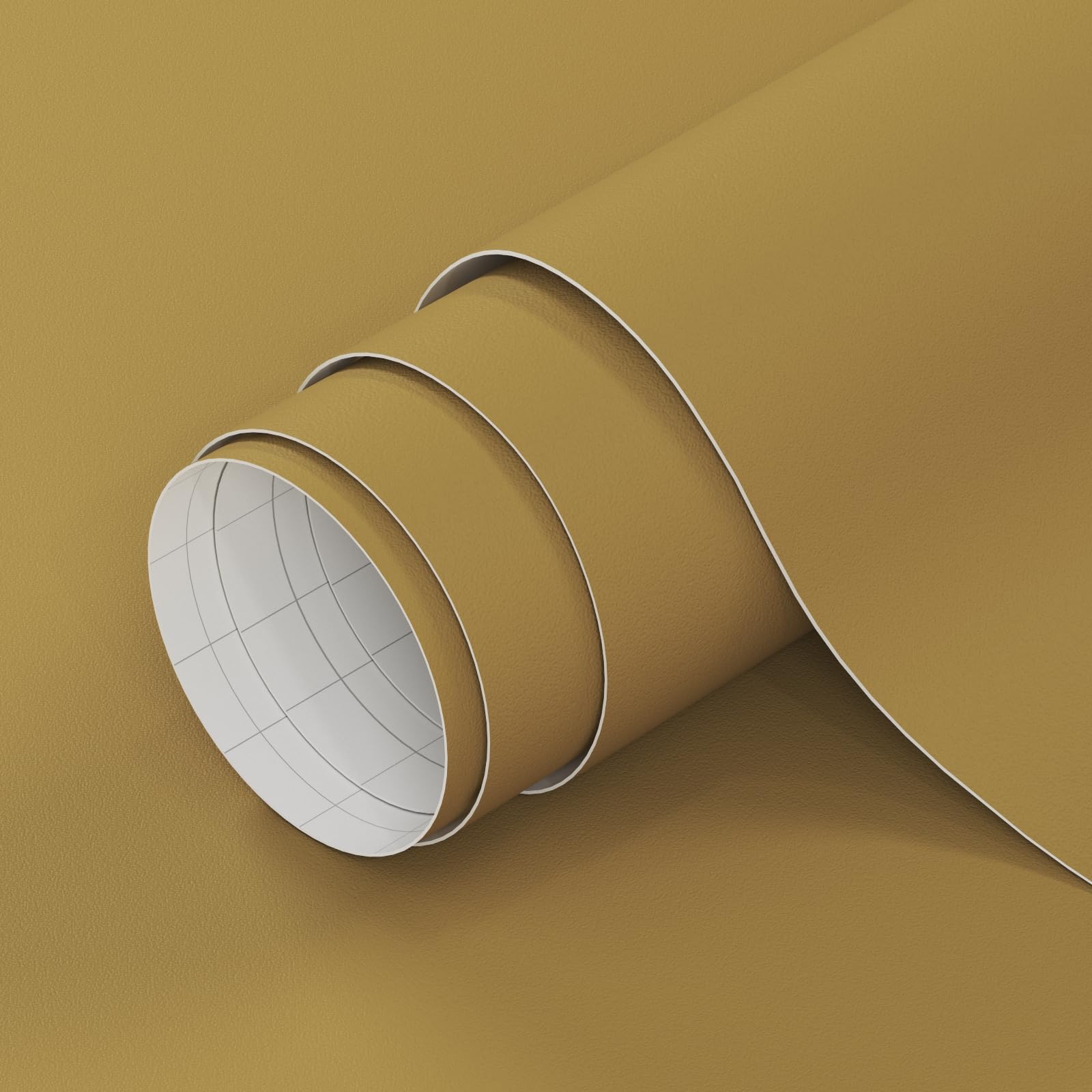 Dark Yellow Contact Paper 15.7"x 393" Wallpaper Peel and Stick Yellow Self Adhesive Revomable Wall Paper, Waterproof Vinyl Wall Covering for Bedroom Countertops Cabinet Shelf Liner