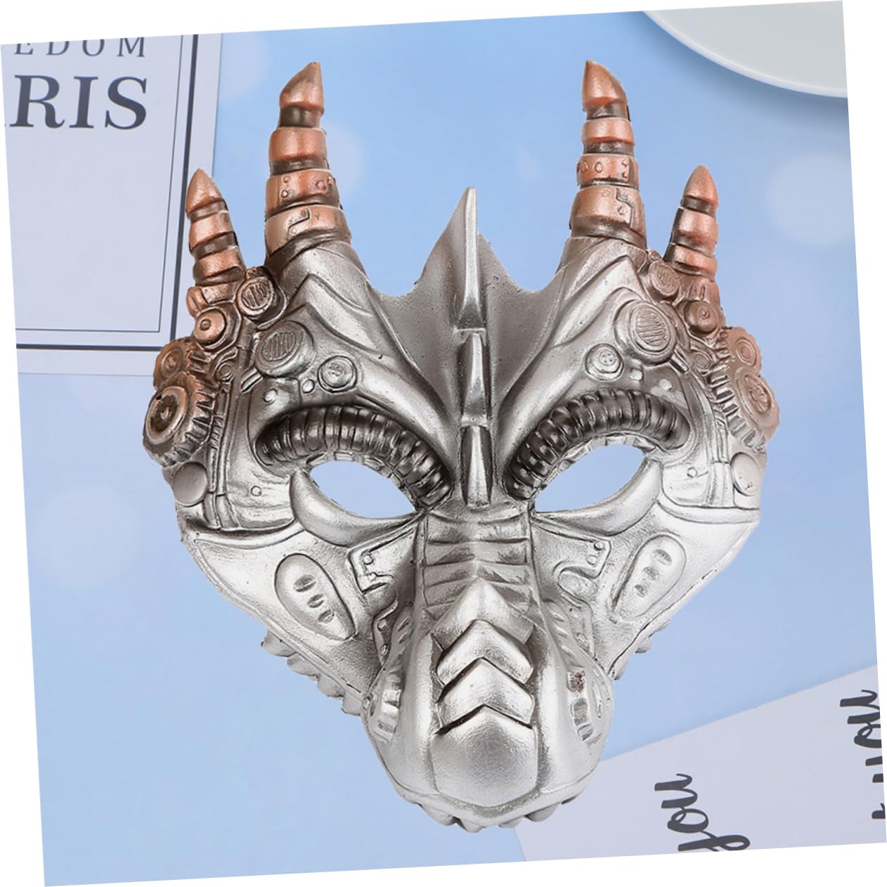 HANABASS 3 Maschera PU Stereoscopica per Costume Halloween e Feste Mascherate Accessorio Cosplay Unisex Vestibilità e Design Accattivante