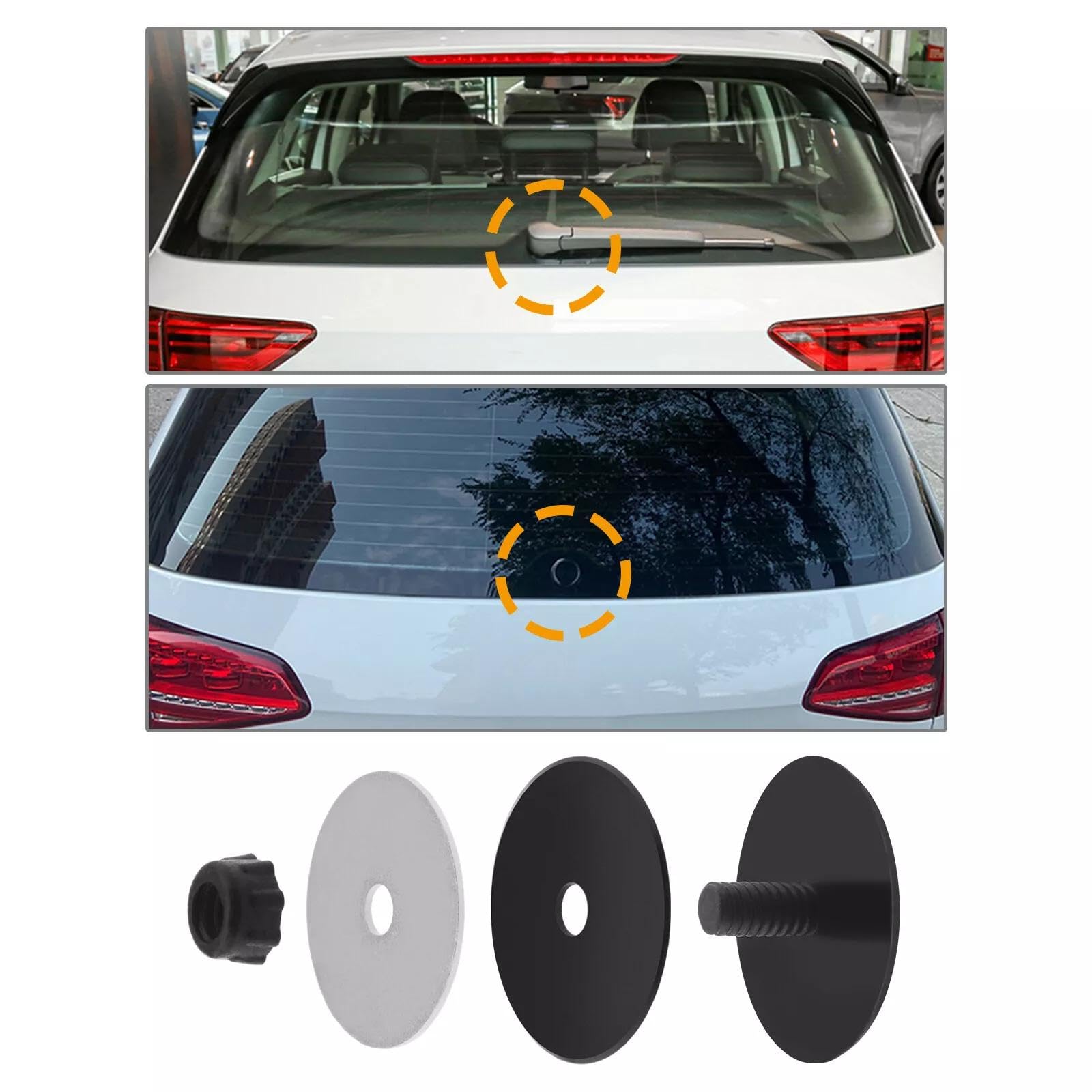 Tappo Cieco Per Tergicristallo Posteriore 32mm - Copertura Foro In Plastica Per Auto - Rimozione Tergicristallo, Antiruggine - 4